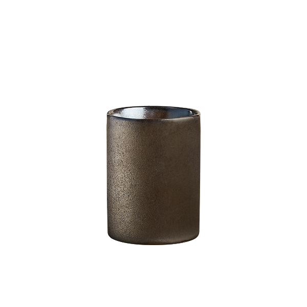 Raw Metallic Brown- Storage canister 15x10 cm