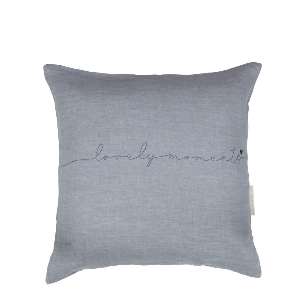 Cushion Cover 50x50 Blue Lovely Moments 100% linen



