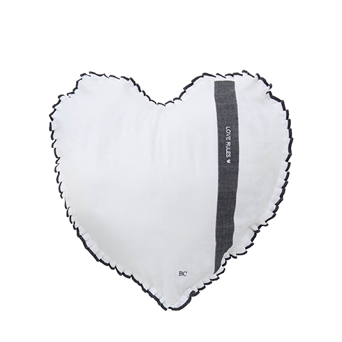 Heart Cushion 50x51 White Chambray FollowYourHeart
