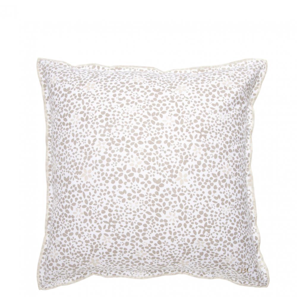 Cushion 50x50 White Chambray Little Flower 


