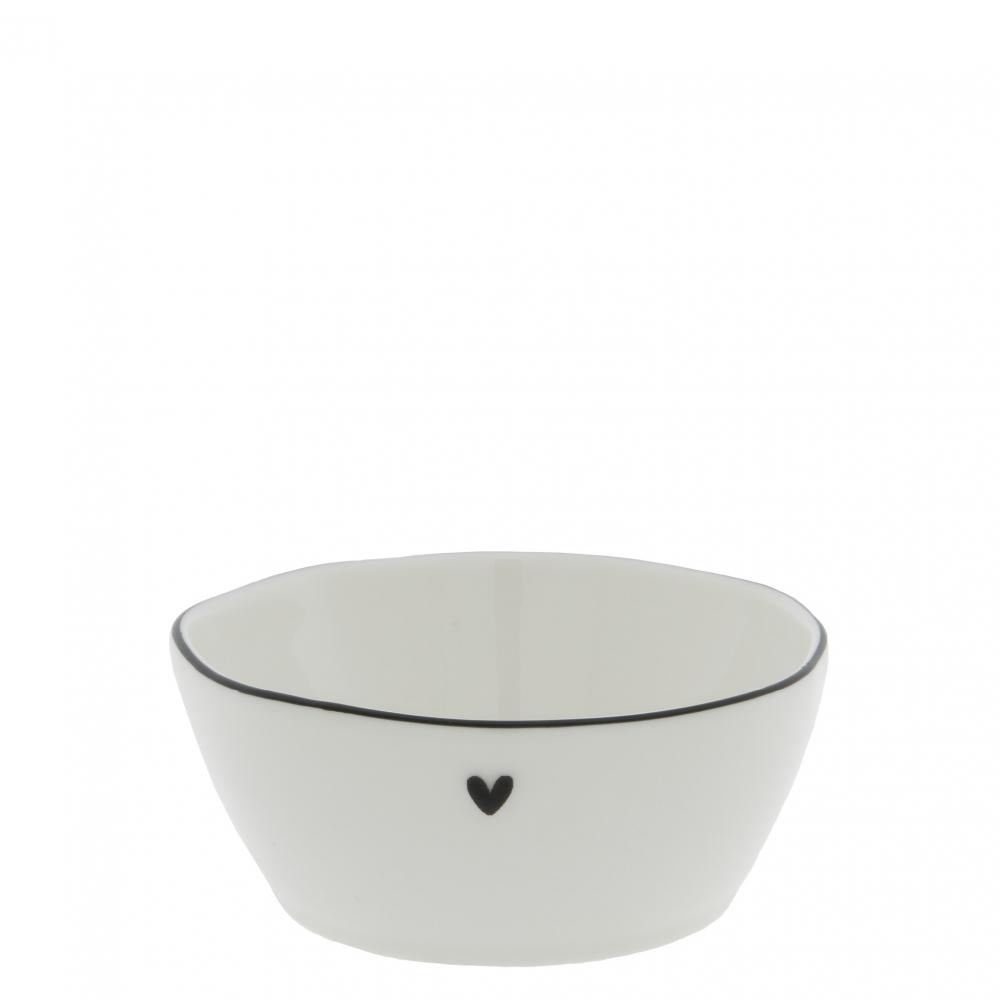 Bowl Sauce with heart in Black 6.8X9.5X3cm

