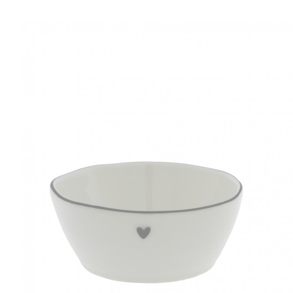 Bowl Sauce with heart in Gray 6.8X9.5X3cm

