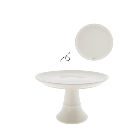Cake stand white/Love At First Bite BL 20x12cm













