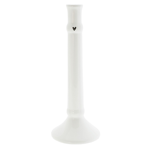 Candlestick L White with small black heart 2






















