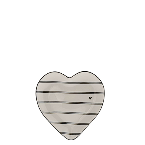 Heart Plate 16cm Titane/Stripes
























