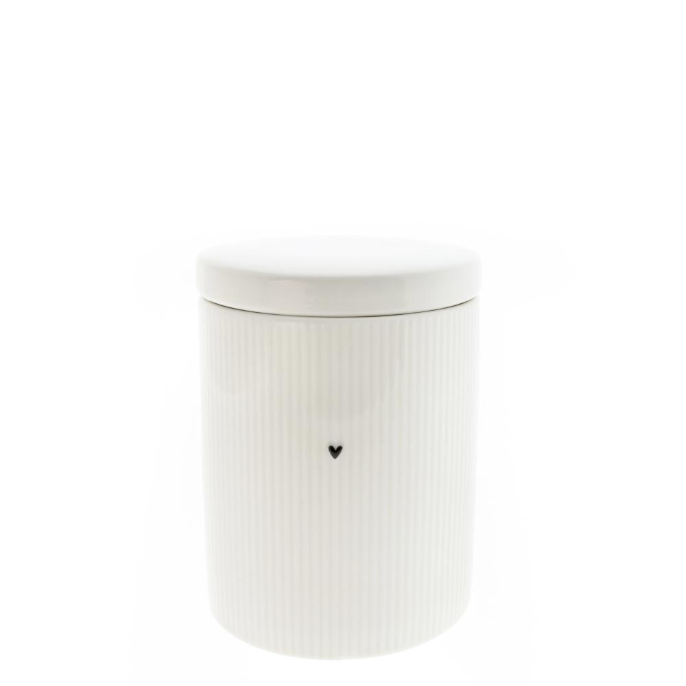 Jar Medium White w Relief 11x11x14,5cm
















