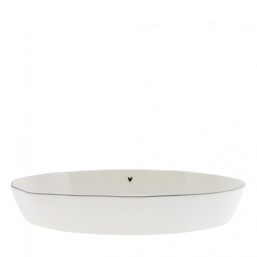 Oval Dish with black edge

























