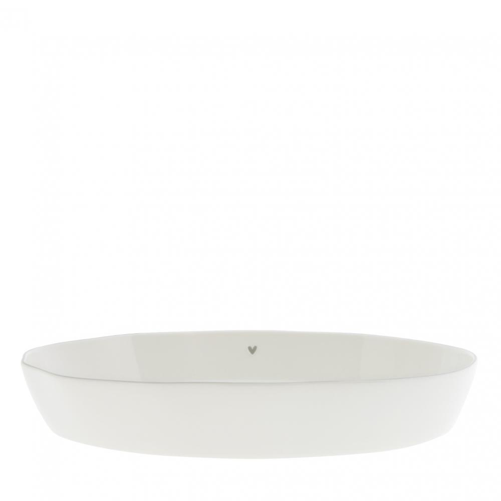 Oval Dish with grey edge
























