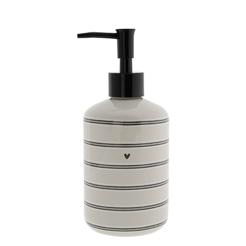 Soap Dispenser Titane/Stripes 18x8cm