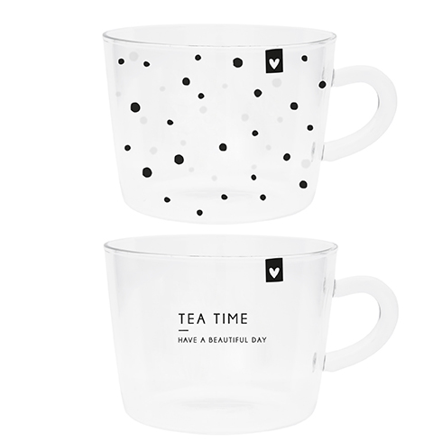 Tumbler Tea (2x12) Dots & Tea Time10x7cm















