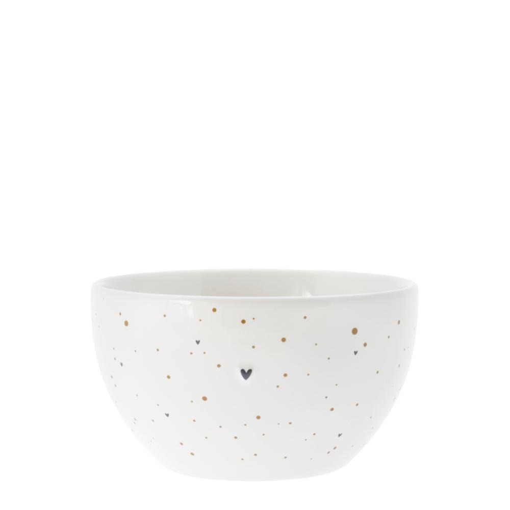 Bowl White/Little dots in Caramel 



























