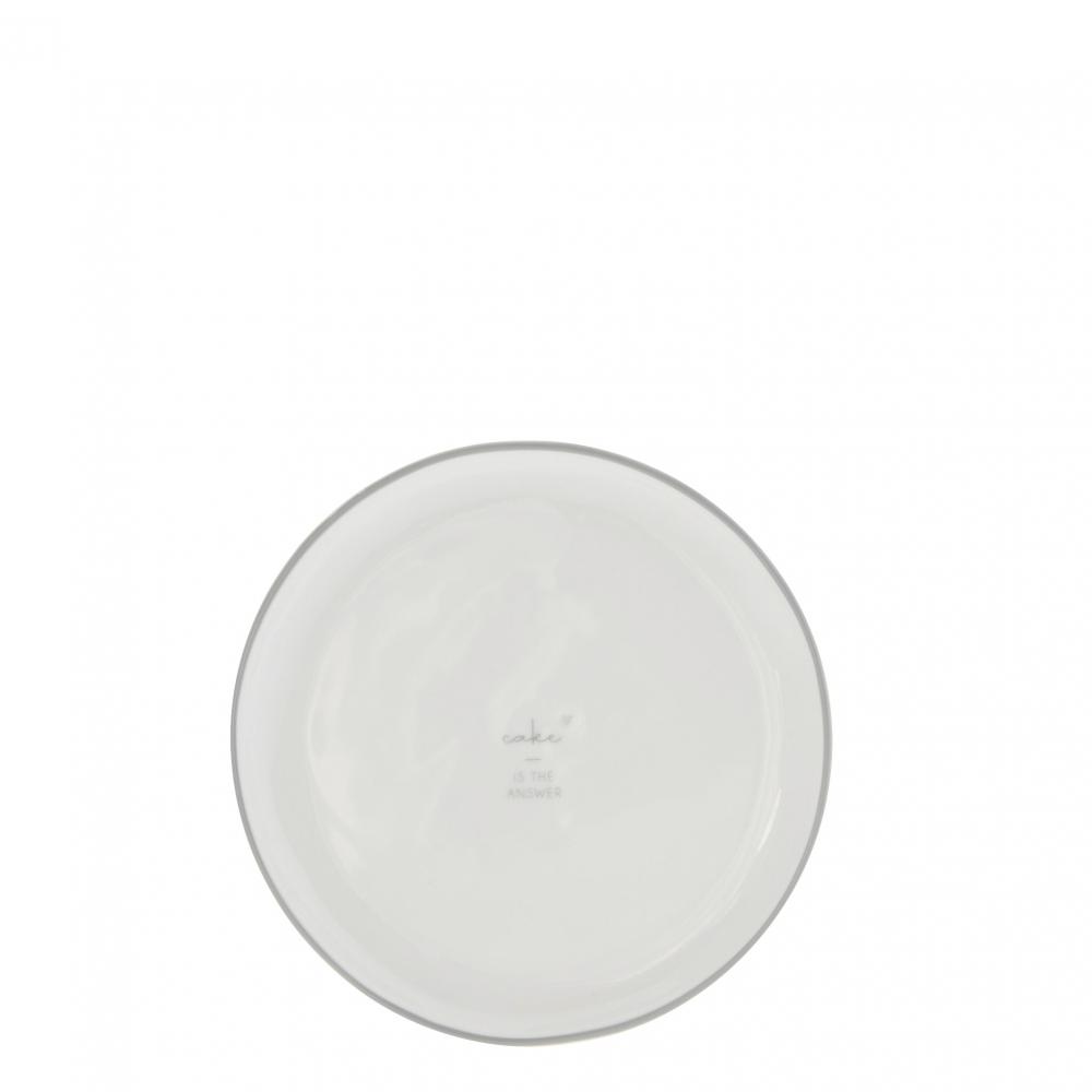 Cake Plate 16cm White/Cake is the answer Grey

















