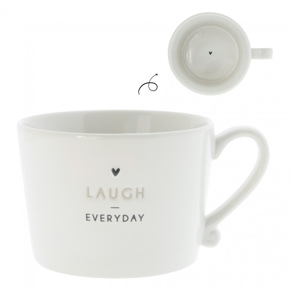Cup White /Laugh everyday 10x8x7cm


























