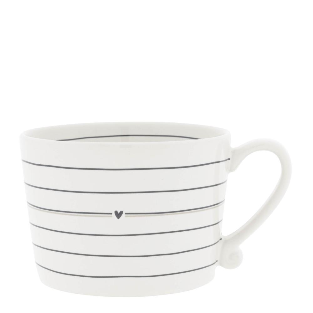 Cup White/Stripes10x8x7cm
























