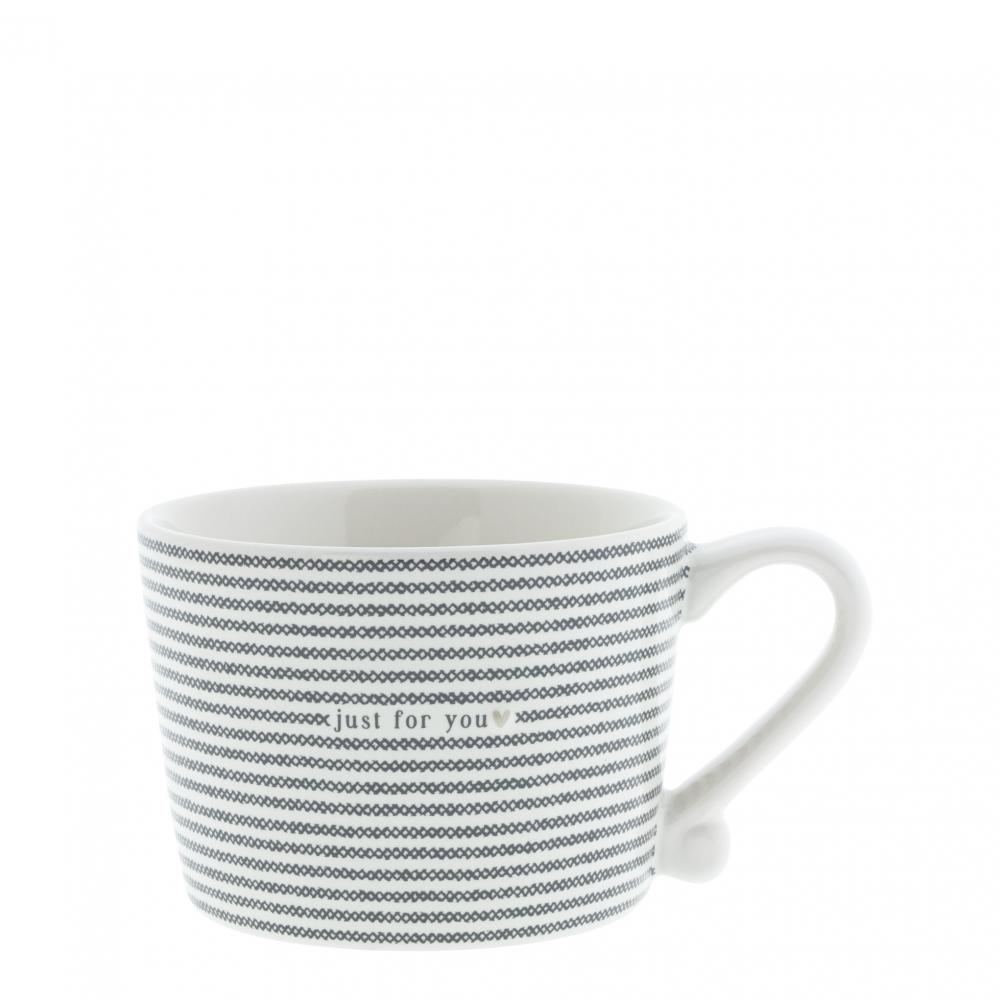 Cup White sm/Stripes Just for You 8.5x7x6cm 

















