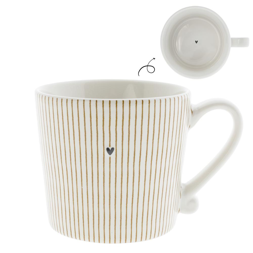 Mug White/Stripes in Caramel






























