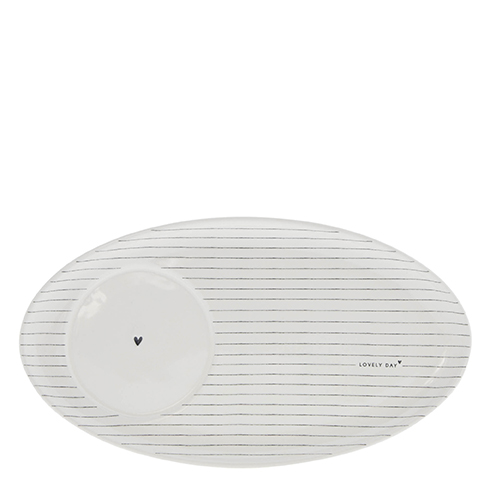 Oval Plate White /Stripes 25,5x14,5cm






















