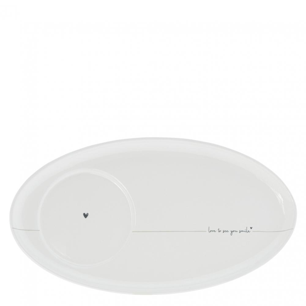 Oval Plate White/Love to see you Smile 






















