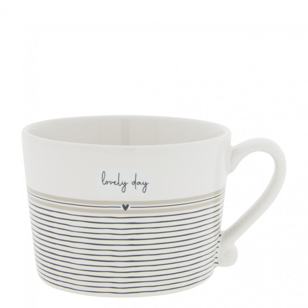 Cup White/Stripes Lovely day10x8x7cm


















