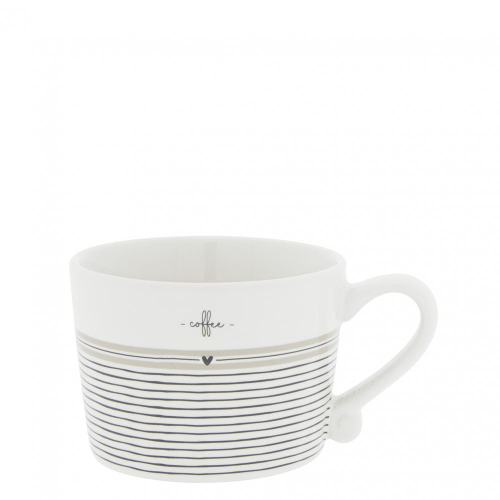 Cup White sm / Stripes Coffee 8.5x7x6cm
























