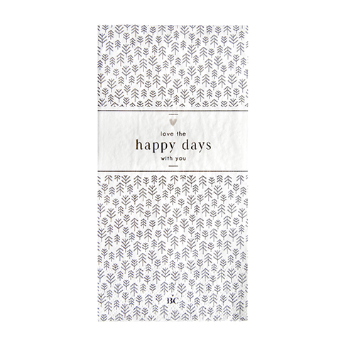 Napkin White/Tree Happy Days 16 pcs 10x20cm






















