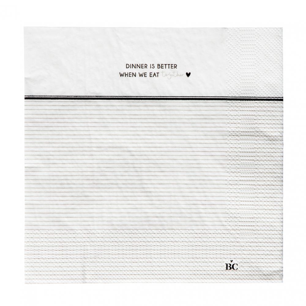 Napkin White/Stripes titane 20 pcs16,5x16,5cm





















