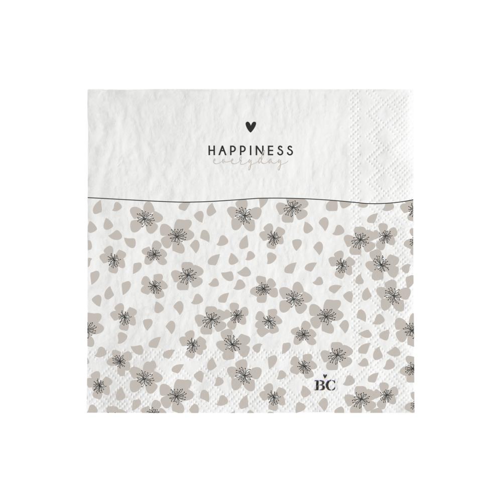 Napkin White/Happiness Everyday 20 pcs 12,5x12,5cm









