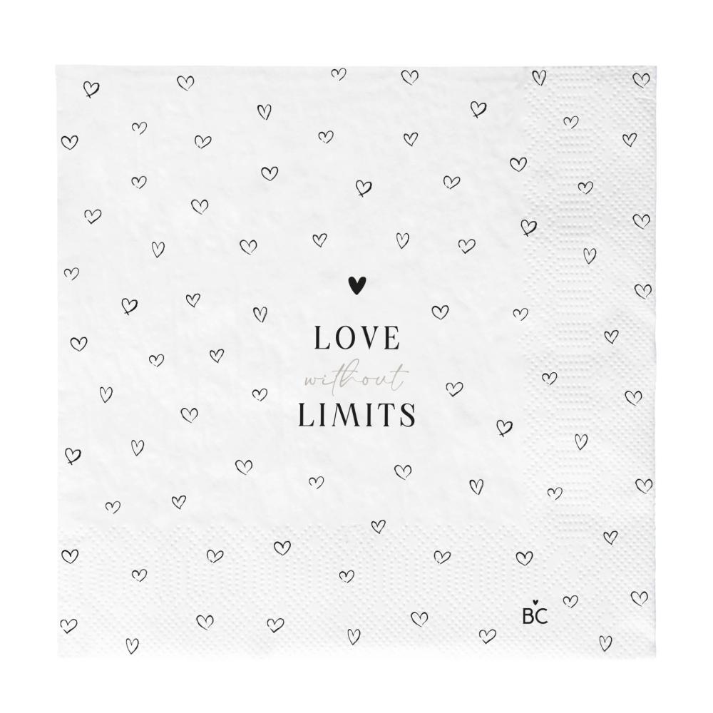 Napkin White/Love without limits 20 pcs16,
























