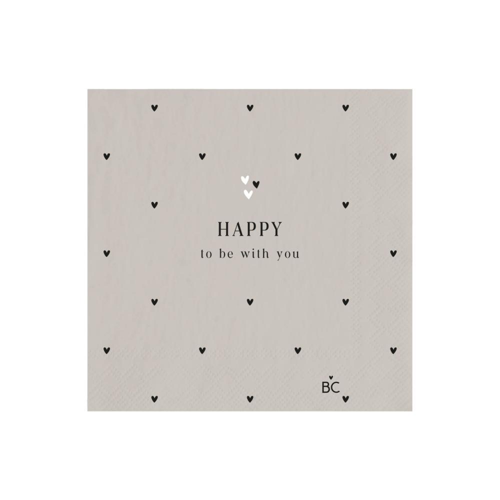 Napkin Titane/Happy 20 pcs 12,5x12,5cm












