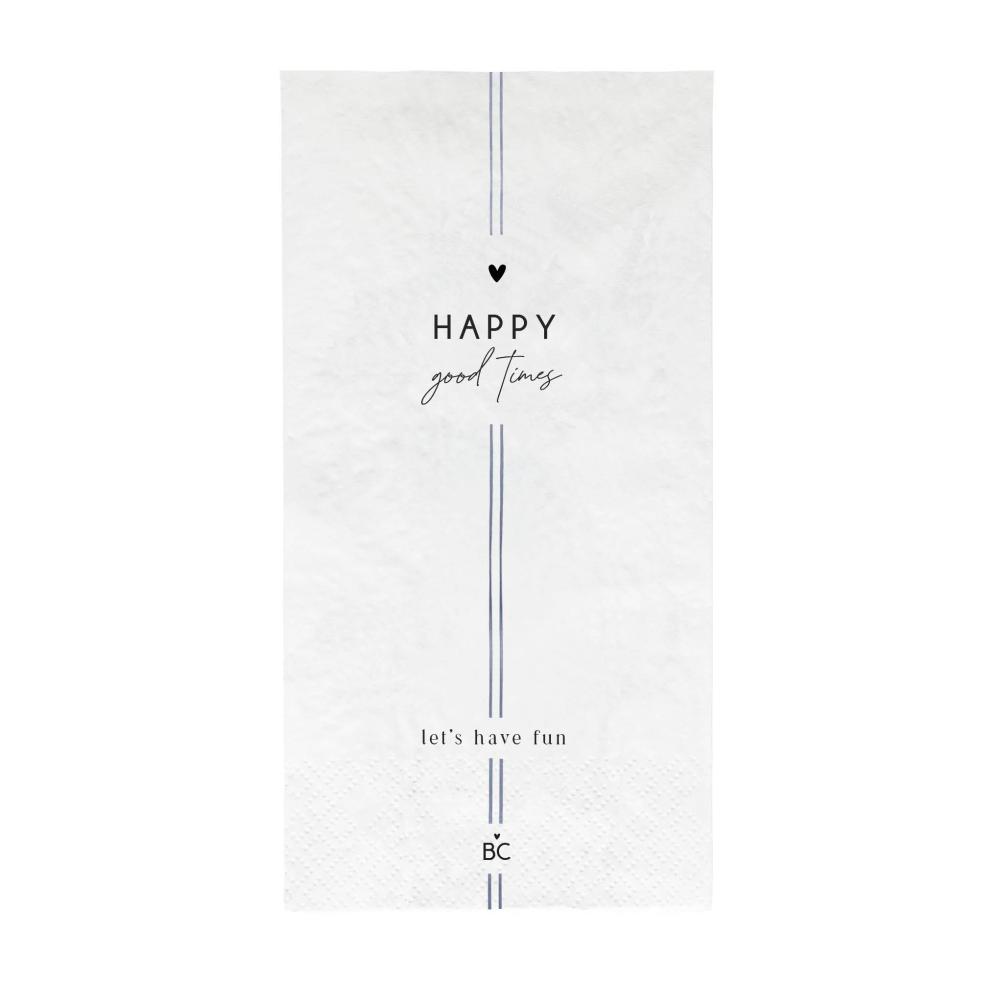 Napkin White/Blue Happy good times 16 


























