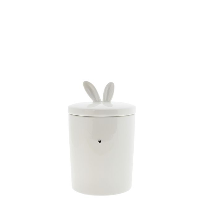 Jar Bunny Ears White 12X9 CM

