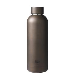 RAW TO GO - thermo bottles matte brown in steel 