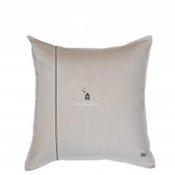 Cushion 50x50 Naturel Chambray Let's Stay Home 





