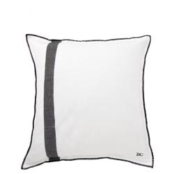 Cushion 50x50 White Chambray + Stripe