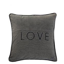 Cushion 50x50 Natural/Black Chambray LOVE


