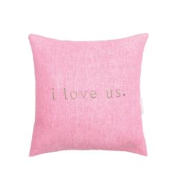 Cushion Cover 50x50 Rose / I Love us 100 Linen