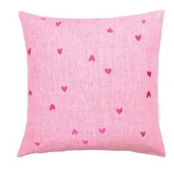 Cushion Cover 60x60 Rose all Hearts 100% linen