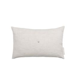 Cushion 30x50 Naturel withNaturel Heart100% linen