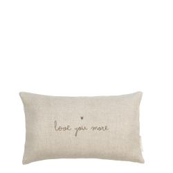 Cushion 30x50 Naturel/Love you more 100% Linen