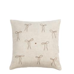 Cushion Cover 50x50 Naturel/all Bows 100% Linen