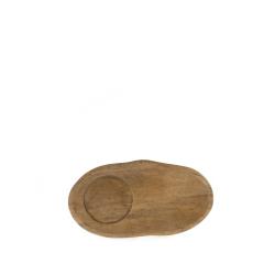 Oval Plate organic shape Wood Natural