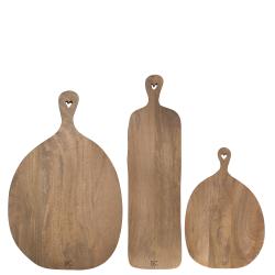 Serving Trays natural shape, wood set of 3
















