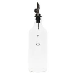 Oil Glass Bottle with black heart