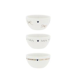 Bowl White S /Brown Print Ass  (3x12)  6x3 cm
