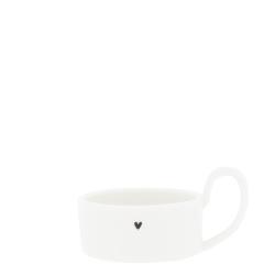 Candleholder Medium White with handle 6 cm