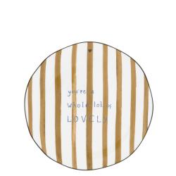 Dessert Plate Brown Big Stripes 19 cm