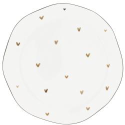 Dinner Plate Little Brown Hearts 27 cm