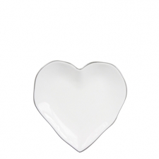 Srdce tanier 12cm so sivým okrajom