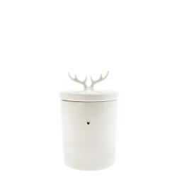 Jar Deer White








