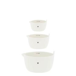 Measuring Cups White with Heart BL